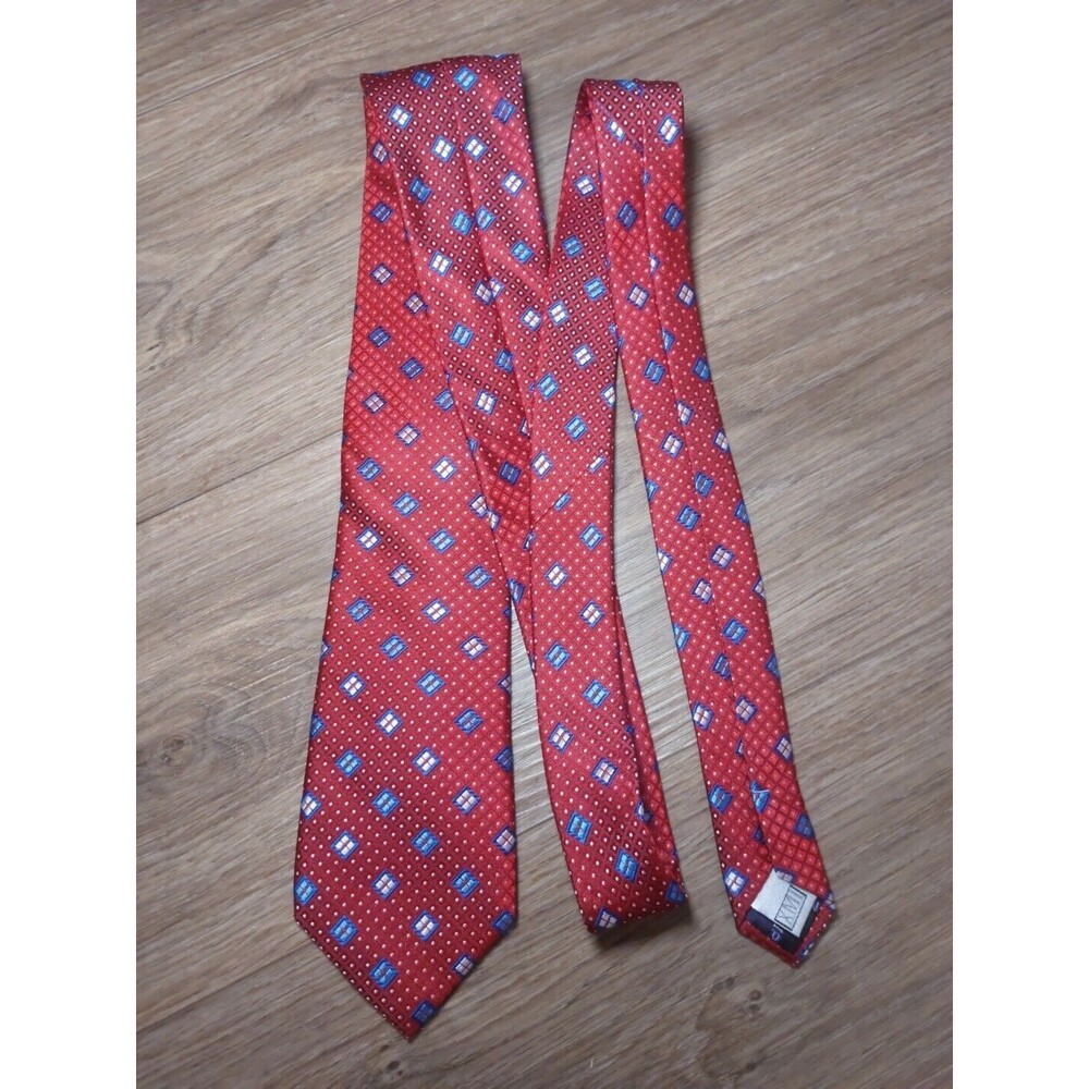 xmi platinum Read Geometric Silk Tie 3.5 X 62